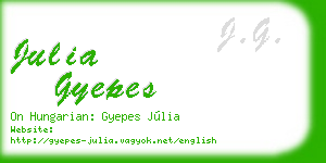 julia gyepes business card
